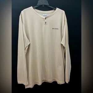 Columbia Long Sleeve Beige Shirt Size XXL/2TG